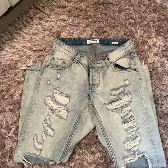 One By One Teaspoon X Lonely Boys Baggy Skater Jeans Ripped Jeans 25 Distressed - Picture 3 of 3